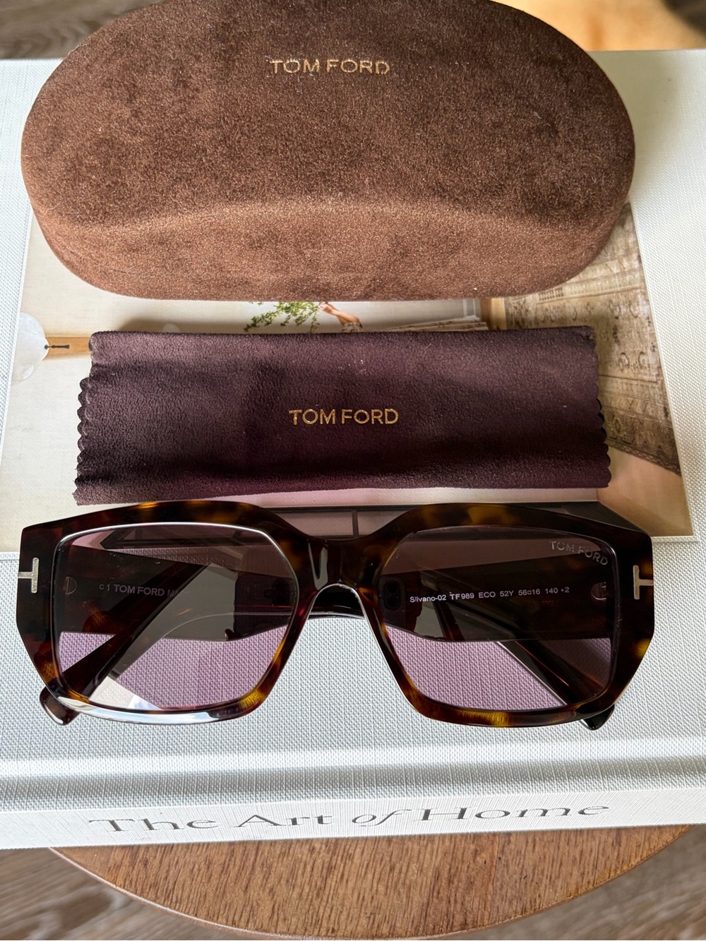 Tom Ford Silvano-02 TF989 52Y Havana Square Sunglasses 56mm - Picture 2 of 16